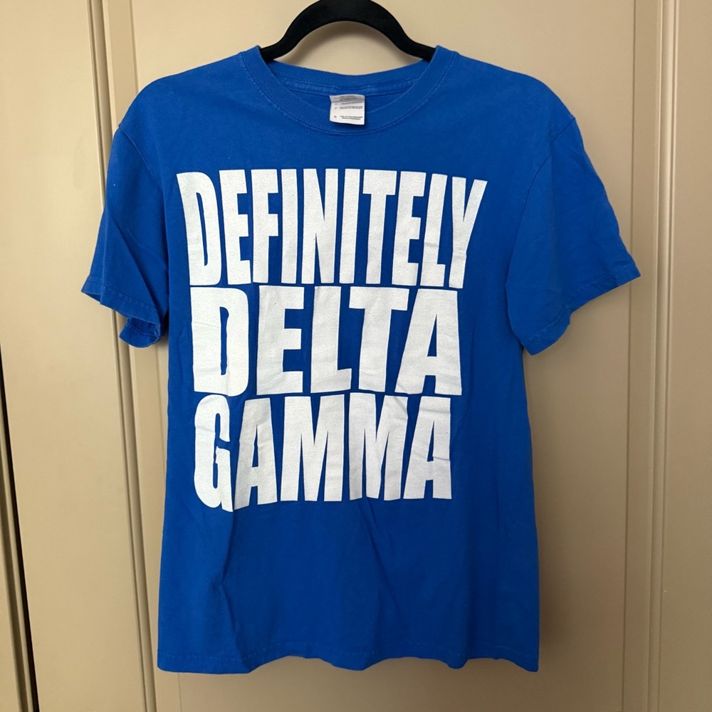 Blue Definitely Delta Gamma T-Shirt - Size Small